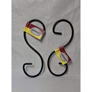 2 Panacea S-Hook Plant Hange, 8 In. Black Powder-Coated Wrought Iron